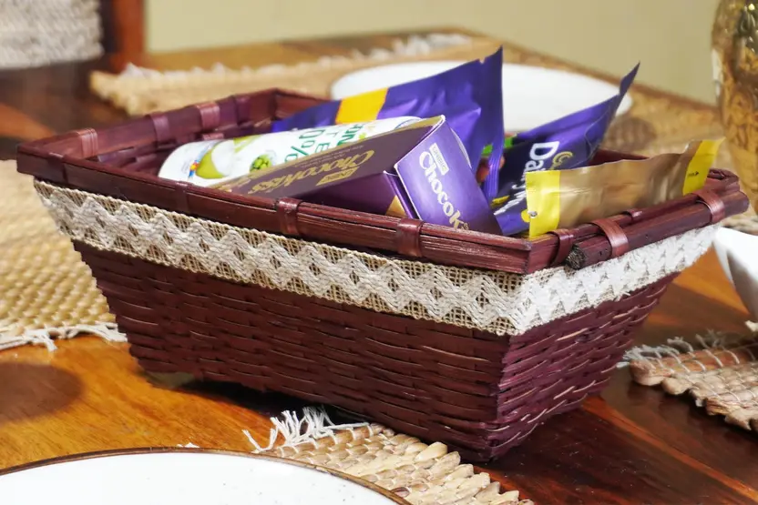 Bamboo Gift Hamper Basket Bamboo Gift Hamper Basket